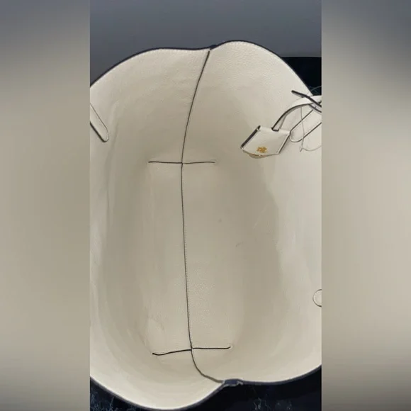 LAUREN RALPH LAUREN Bag Leather Print Tote Purple Vanilla/Breeze Floral w Pouch - Picture 10 of 14